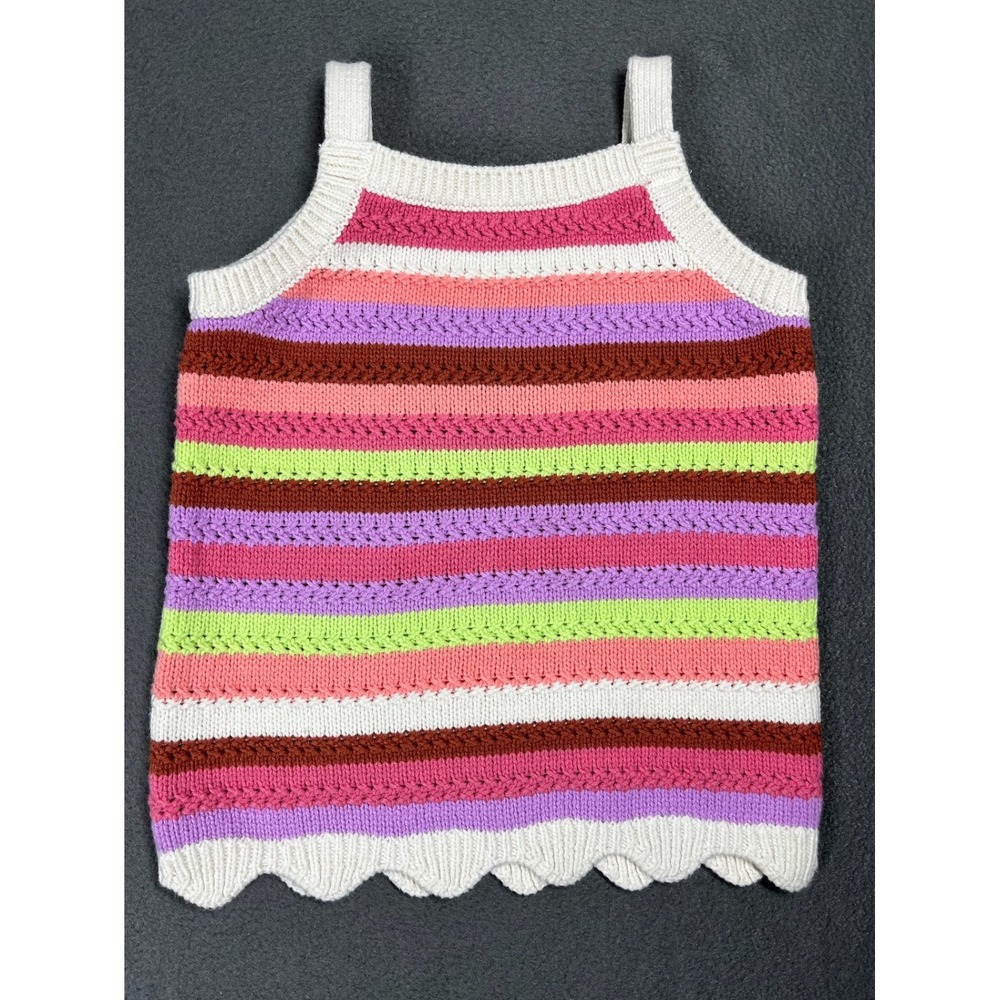 Okie Dokie Knit Tank Top Striped Sleeveless Casual Summer Top Girl's Size‎ 5T